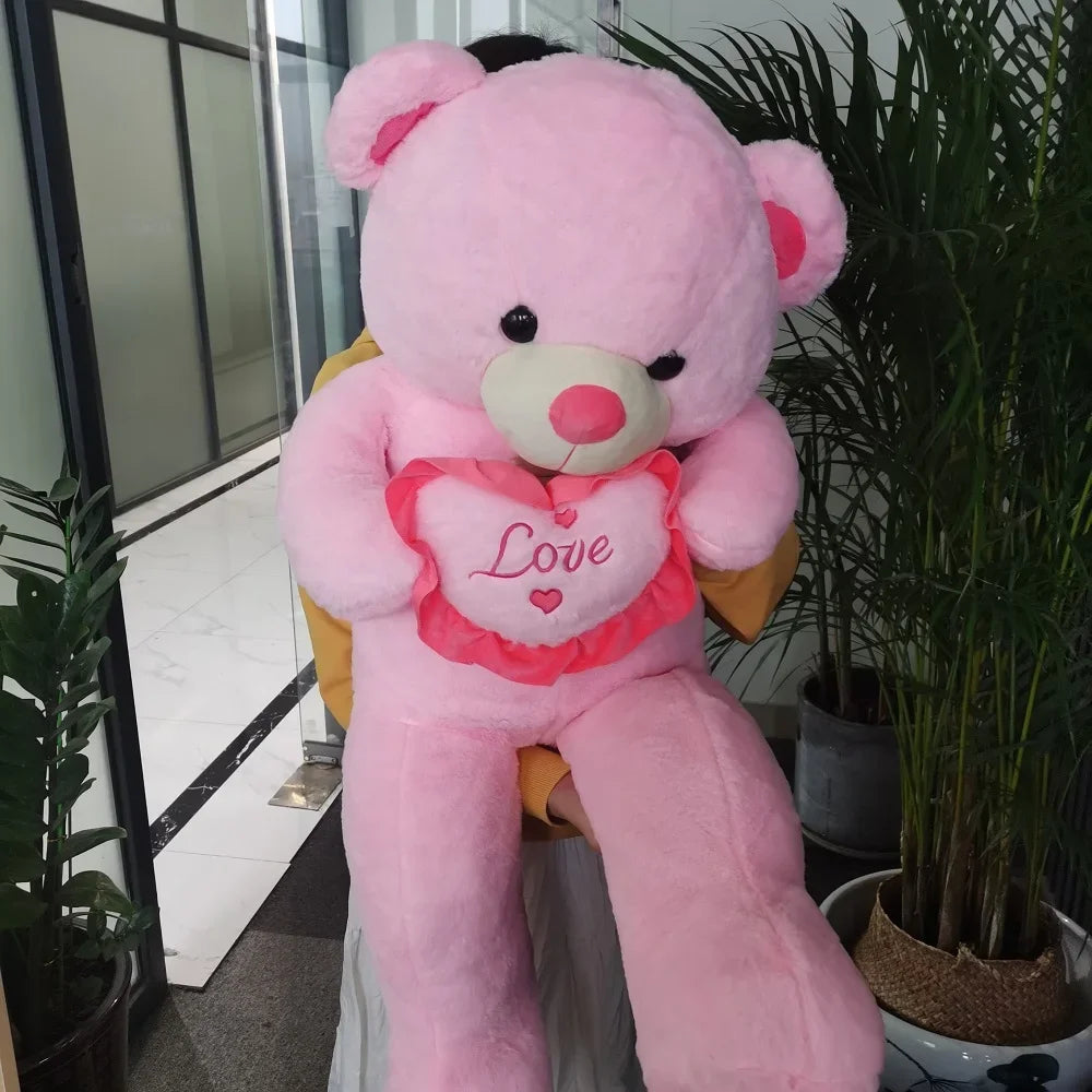 valentine day gift 80/100Cm Big LOVE Plush Toy Bear Giant Stuffed Animals Birthday Gifts Soft Pillow Dolls Grilfriend Girls Wife
