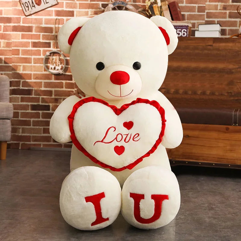 valentine day gift 80/100Cm Big LOVE Plush Toy Bear Giant Stuffed Animals Birthday Gifts Soft Pillow Dolls Grilfriend Girls Wife